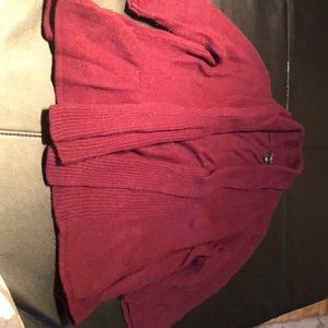 Maroon wool cardigan
